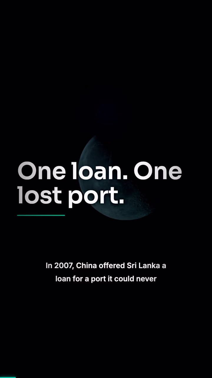 Poster frame of the rendered video — One loan. One lost port.